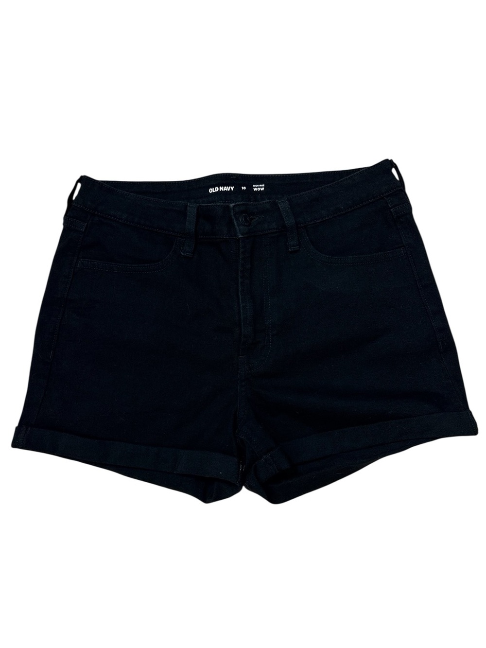 Old Navy Black High-Rise Denim Shorts Size 10